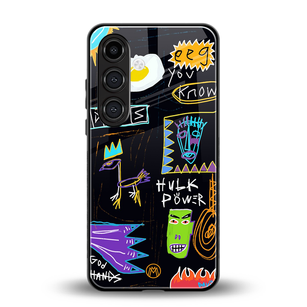 whimsy back phone cover | glass case for samsung galaxy s23 plus