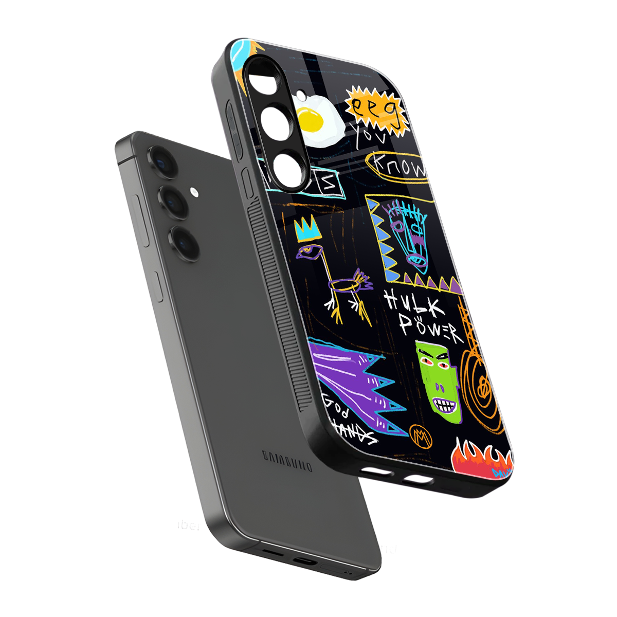 whimsy back phone cover | glass case for samsung galaxy s24 plus