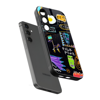 whimsy back phone cover | glass case for samsung galaxy s24 plus