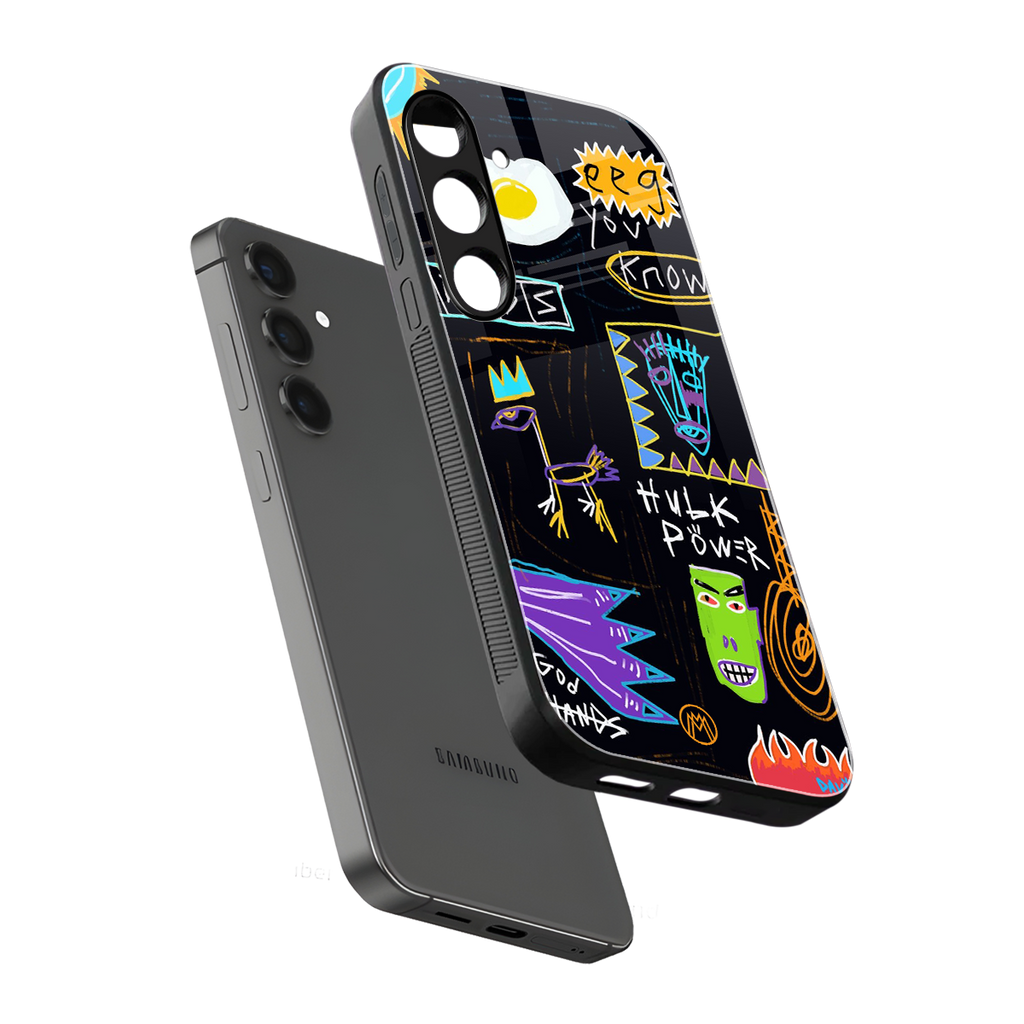 whimsy back phone cover | glass case for samsung galaxy s24 fe