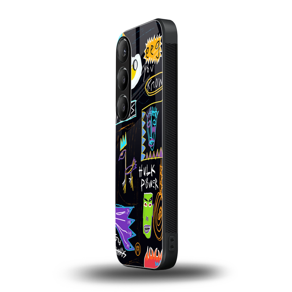 whimsy back phone cover | glass case for samsung galaxy s23 plus