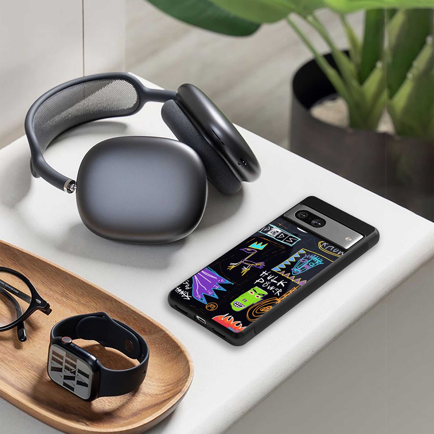 whimsy back phone cover | glass case for samsung galaxy s24 plus