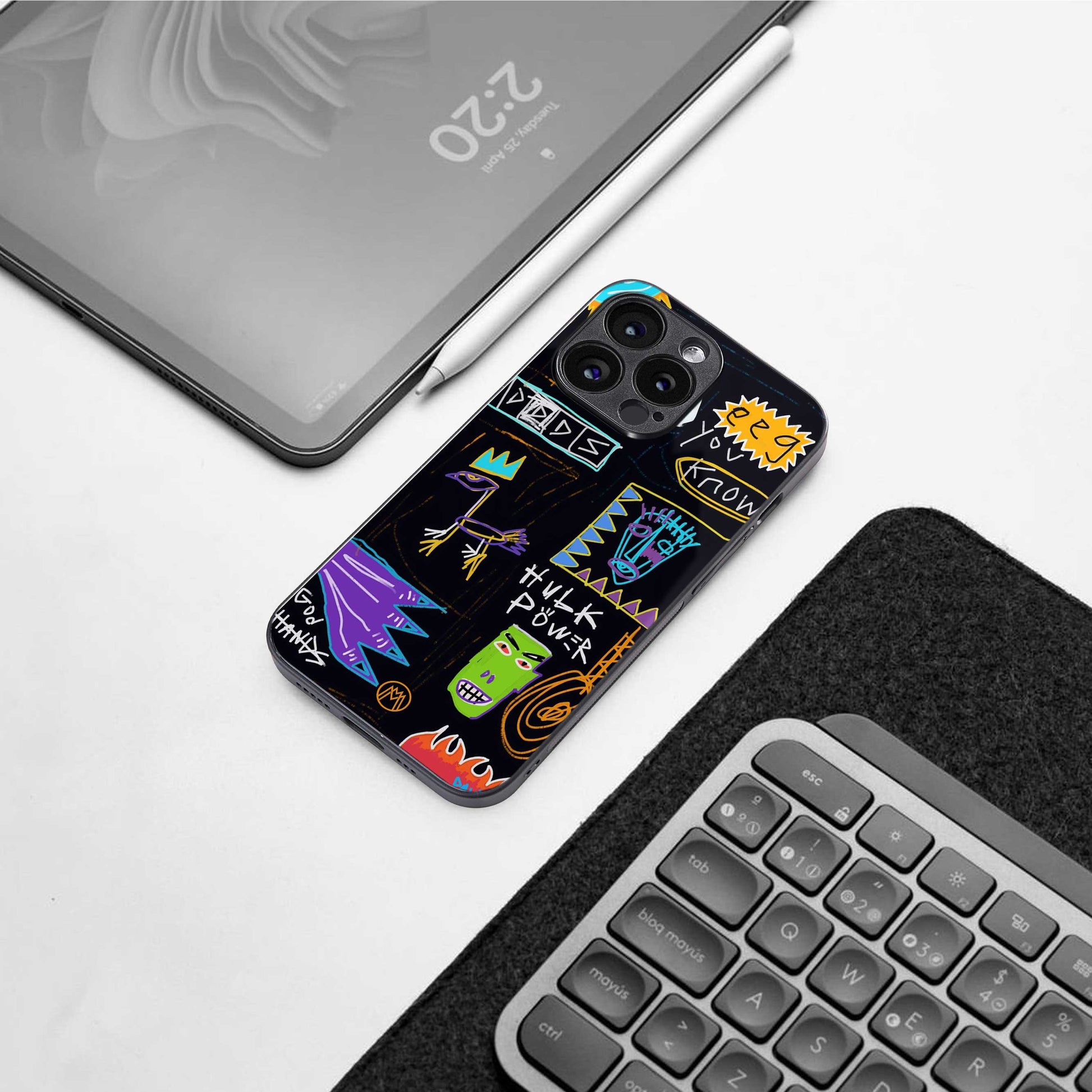 whimsy back phone cover | glass case for samsung galaxy s24 ultra