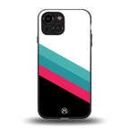 white green red pattern stripes back phone cover | glass case for iphone 13 mini