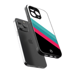 white green red pattern stripes back phone cover | glass case for iphone 13 pro max