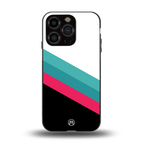 white green red pattern stripes back phone cover | glass case for iphone 13 pro