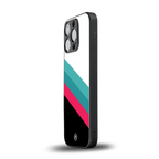 white green red pattern stripes back phone cover | glass case for iphone 13 pro