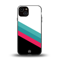 white green red pattern stripes back phone cover | glass case for iphone 13