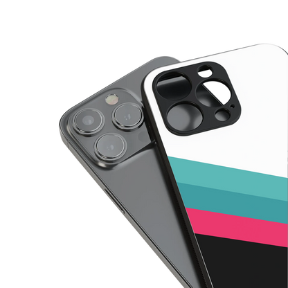 white green red pattern stripes back phone cover | glass case for iphone 16 pro