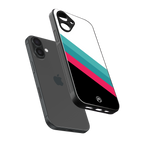 white green red pattern stripes back phone cover | glass case for iphone 16