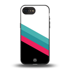 white green red pattern stripes back phone cover | glass case for iphone 16e