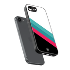 white green red pattern stripes back phone cover | glass case for iphone 16e