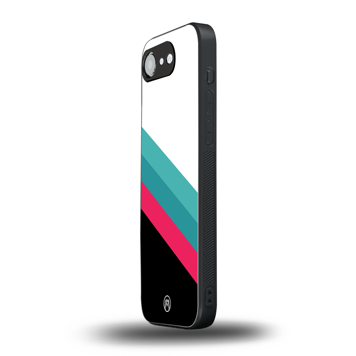 white green red pattern stripes back phone cover | glass case for iphone 16e