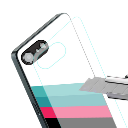 white green red pattern stripes back phone cover | glass case for iphone 16e