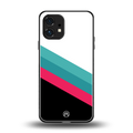 white green red pattern stripes back phone cover | glass case for nothing phone 1