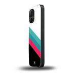 white green red pattern stripes back phone cover | glass case for nothing phone 1
