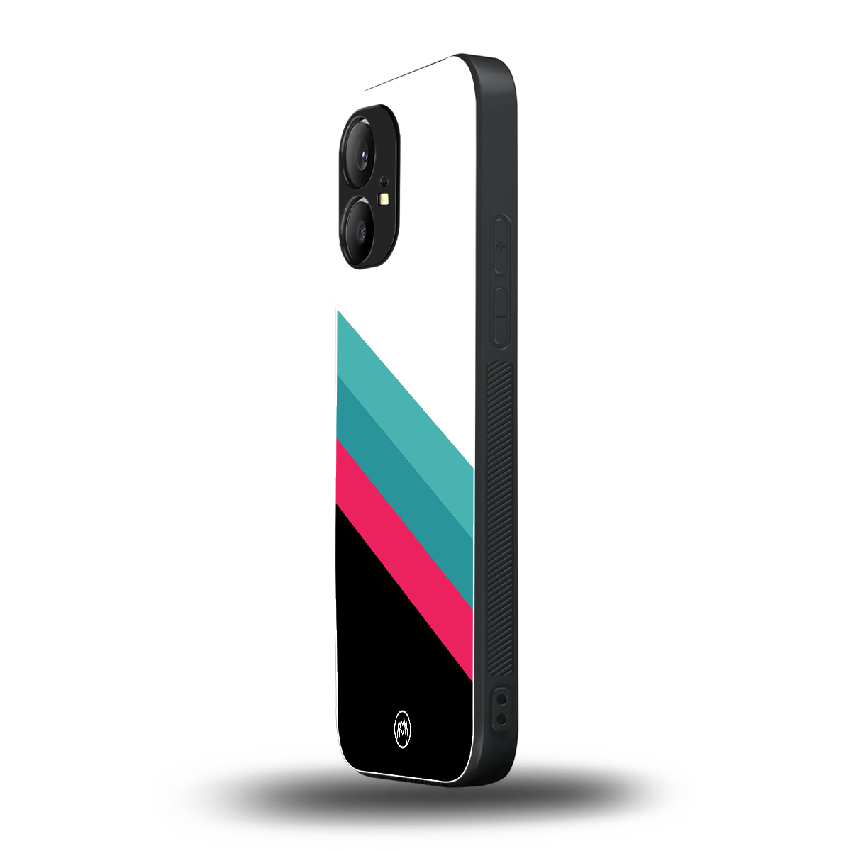 white green red pattern stripes back phone cover | glass case for nothing phone 1