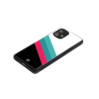 white green red pattern stripes back phone cover | glass case for nothing phone 1