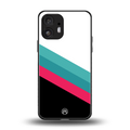 white green red pattern stripes back phone cover | glass case for nothing phone 2