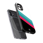 white green red pattern stripes back phone cover | glass case for nothing phone 2