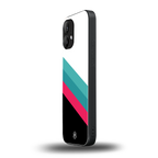 white green red pattern stripes back phone cover | glass case for nothing phone 2