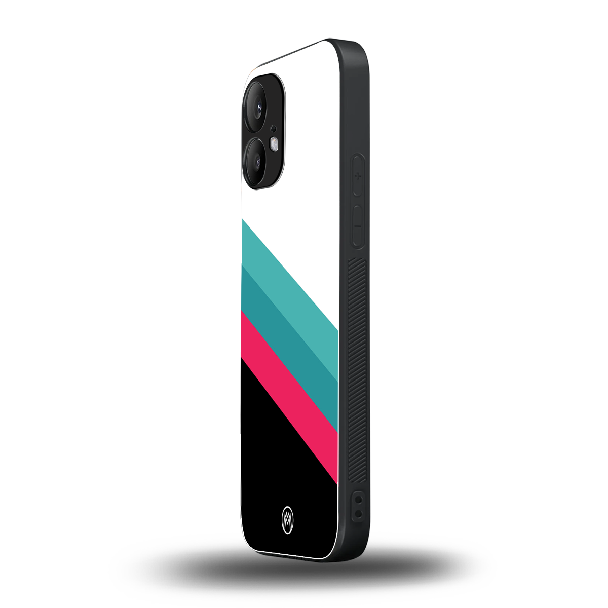 white green red pattern stripes back phone cover | glass case for nothing phone 2