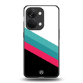 white green red pattern stripes back phone cover | glass case for oneplus nord 3