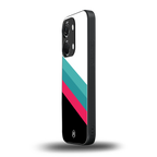 white green red pattern stripes back phone cover | glass case for oneplus nord 3