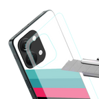 white green red pattern stripes back phone cover | glass case for oneplus nord 3