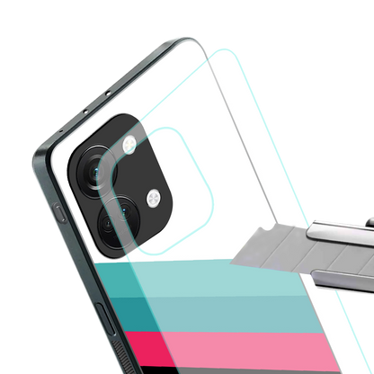 white green red pattern stripes back phone cover | glass case for oneplus nord 3