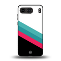 white green red pattern stripes back phone cover | glass case for oneplus nord 4