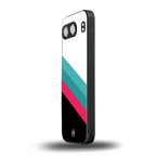 white green red pattern stripes back phone cover | glass case for oneplus nord 4