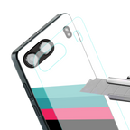 white green red pattern stripes back phone cover | glass case for oneplus nord 4