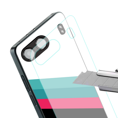 white green red pattern stripes back phone cover | glass case for oneplus nord 4