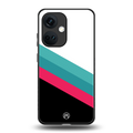white green red pattern stripes back phone cover | glass case for oneplus nord ce 3