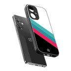 white green red pattern stripes back phone cover | glass case for oneplus nord ce 3