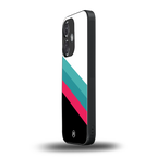 white green red pattern stripes back phone cover | glass case for oneplus nord ce 3