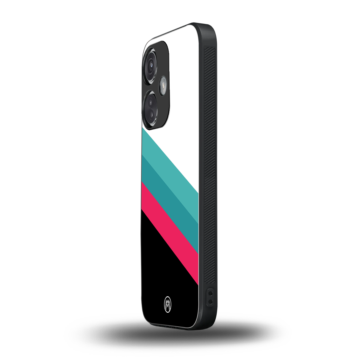 white green red pattern stripes back phone cover | glass case for oneplus nord ce 3