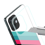 white green red pattern stripes back phone cover | glass case for oneplus nord ce 3
