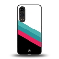 white green red pattern stripes back phone cover | glass case for oneplus nord ce 4 lite