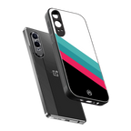 white green red pattern stripes back phone cover | glass case for oneplus nord ce 4 lite