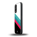 white green red pattern stripes back phone cover | glass case for oneplus nord ce 4 lite
