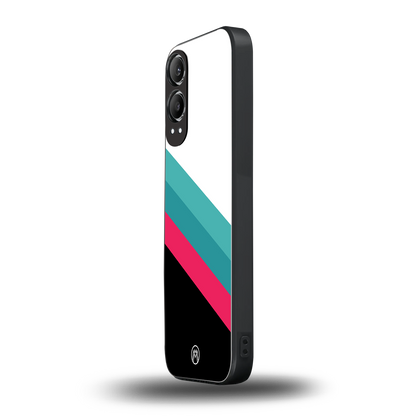 white green red pattern stripes back phone cover | glass case for oneplus nord ce 4 lite