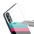 white green red pattern stripes back phone cover | glass case for oneplus nord ce 4 lite