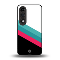 white green red pattern stripes back phone cover | glass case for oneplus nord ce 4