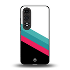 white green red pattern stripes back phone cover | glass case for oneplus nord ce 4