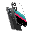 white green red pattern stripes back phone cover | glass case for oneplus nord ce 4