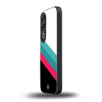 white green red pattern stripes back phone cover | glass case for oneplus nord ce 4