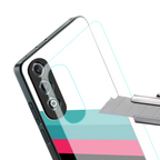 white green red pattern stripes back phone cover | glass case for oneplus nord ce 4