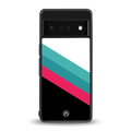 white green red pattern stripes back phone cover | glass case for google pixel 6 pro